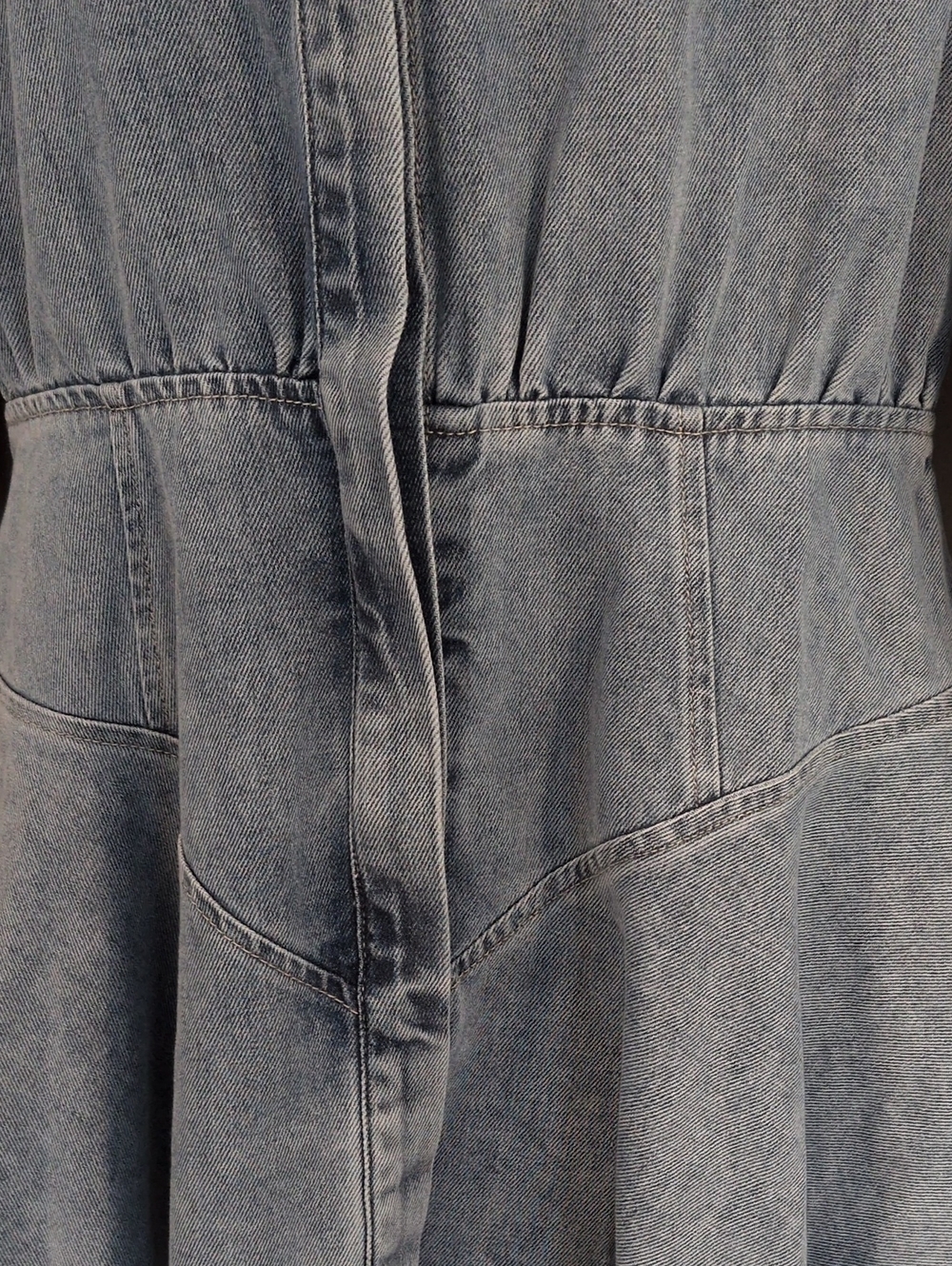 Mon Renn Lain Denim Shirt Dress M - Picture 10 of 16